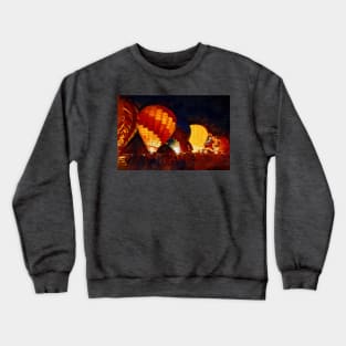 Night Hot Air Balloon Festival In Gothic Crewneck Sweatshirt